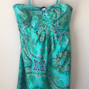 J. Crew strapless Paisley-print Dress